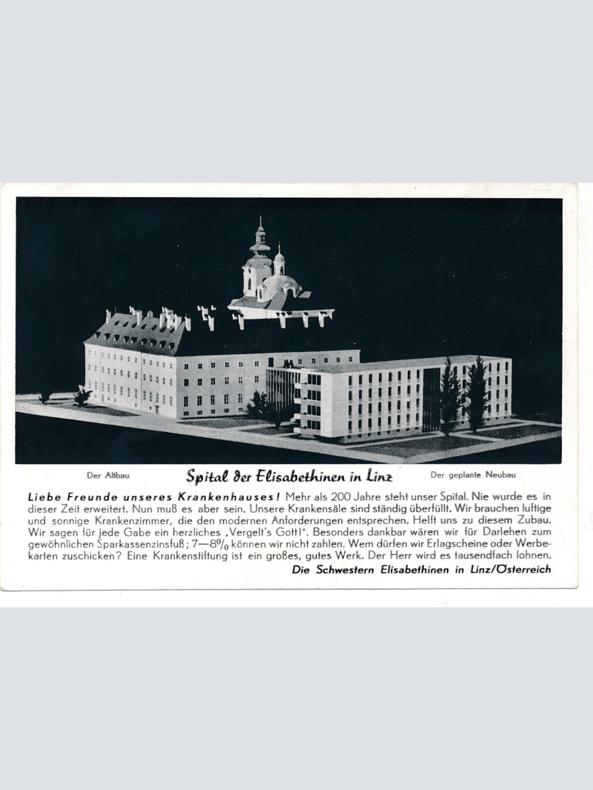 AK aus Linz an der Donau mit Spital Oberösterr. Ansichtskarte (9025)