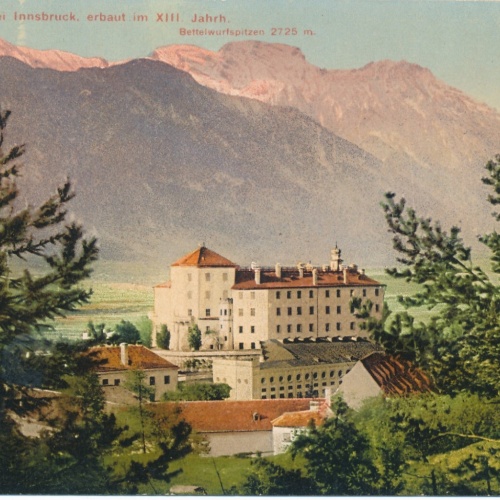 AK aus Innsbruck mit Schloss Ambras Tirol Ansichtskarte (9367)