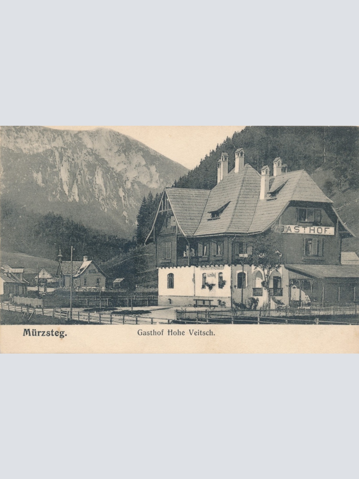 AK aus Mürzsteg mit Gasthof Hohe Veitsch Steiermark Ansichtskarte (9538)