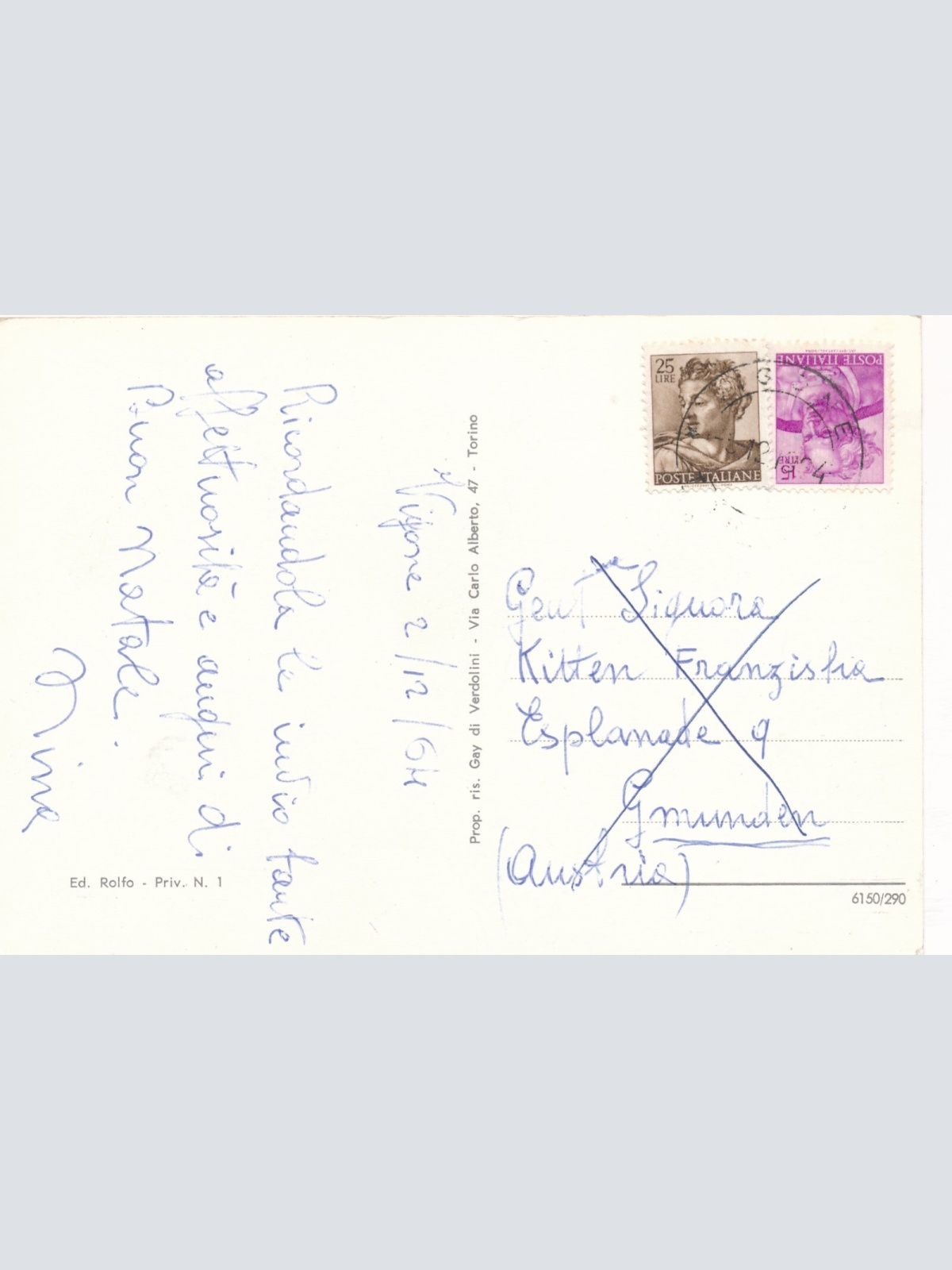 AK aus Vigone Italien Ansichtskarte (9524)