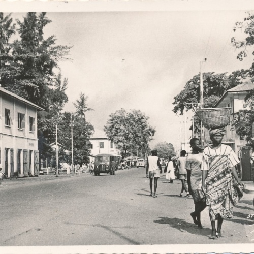 AK aus Cotonou Straßenansicht Benin Westafrika (7954)