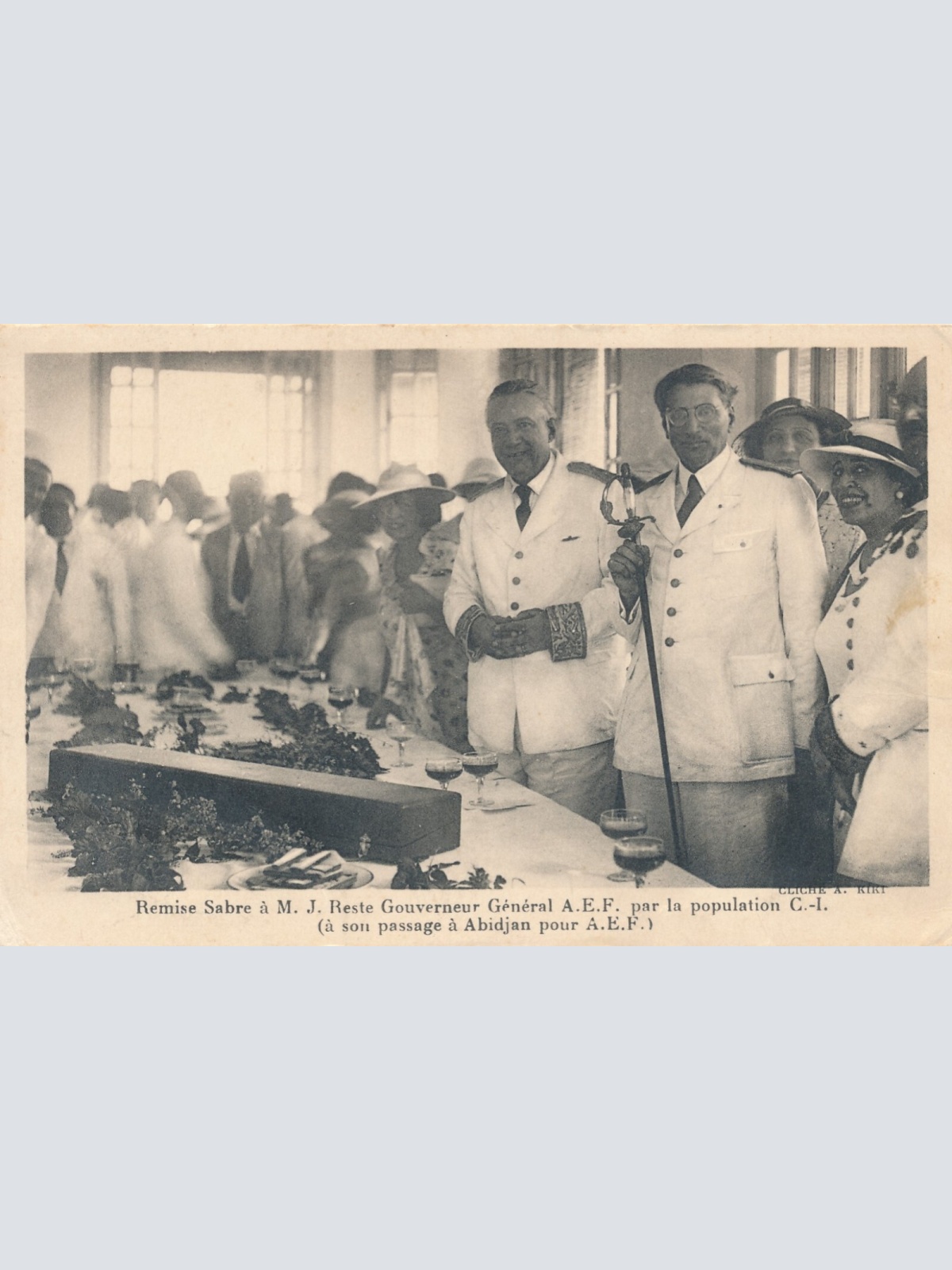AK Remise Sabre M.J. reste Gouverneur General A.E.F. Elfenbeidküste (7953)