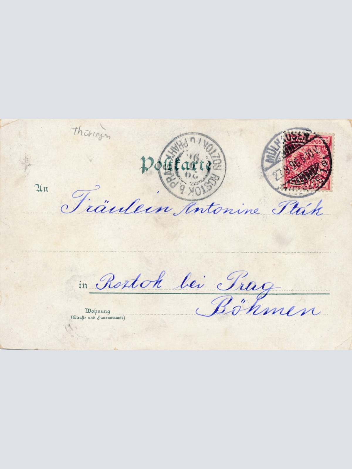 Litho - Karte gruss aus Mülhausen Thüringen Ansichtskarte (9061)