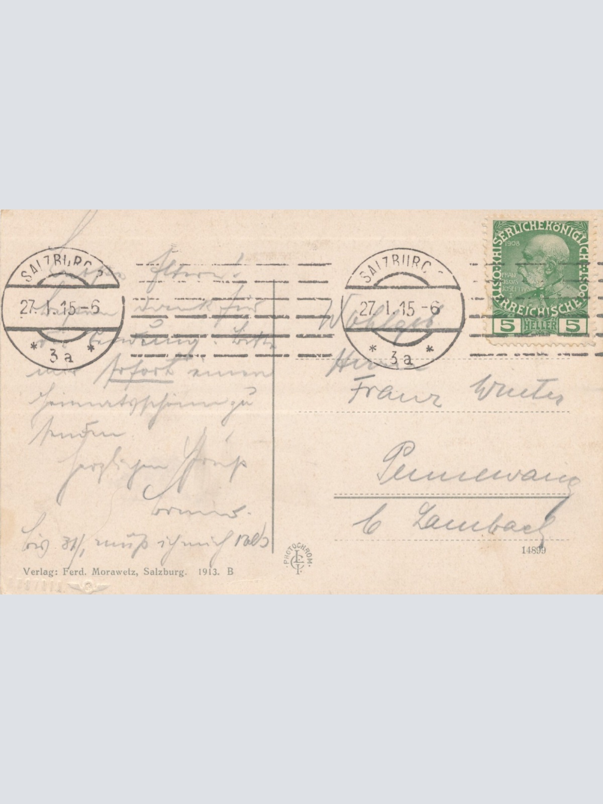 AK aus Salzburg aus der Vogelschau Salzburg Ansichtskarte (9249)