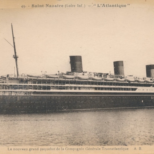 AK vom Dampfer Saint Nazaire L´ Atlantique Ansichtskarte (9256)