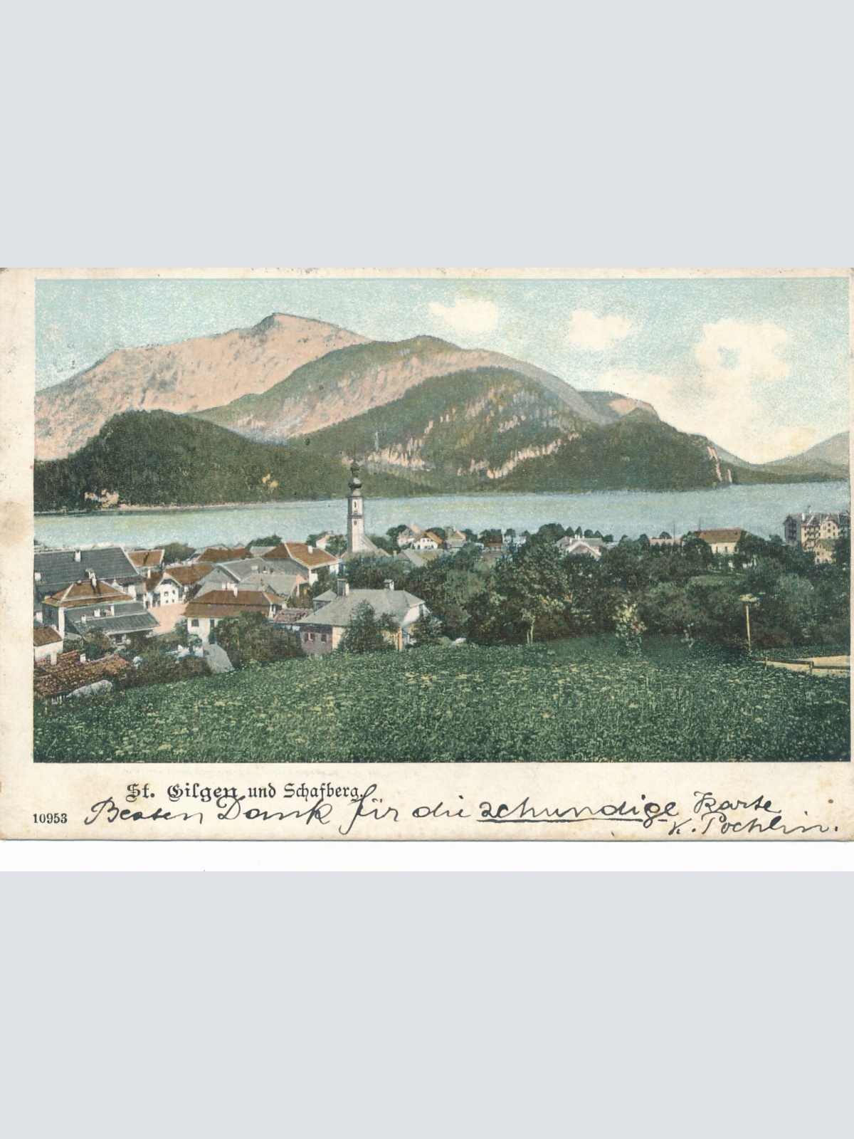 AK aus St.Gilgen und Schafberg Salzburg Ansichtskarte (9240)