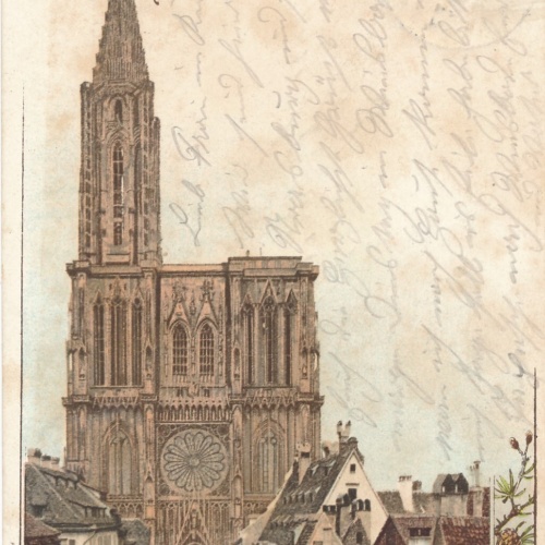 Litho - Karte gruss aus Strassburg Frankreich Ansichtskarte (9332)