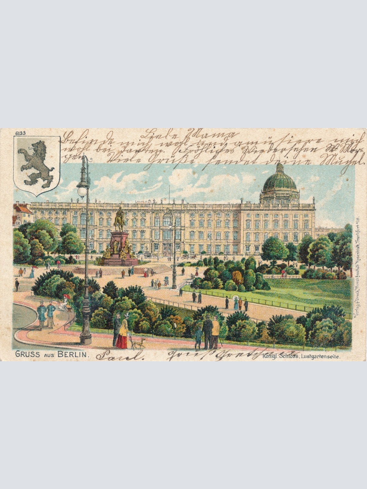 Litho - Karte gruss aus Berlin Ansichtskarte (9357)