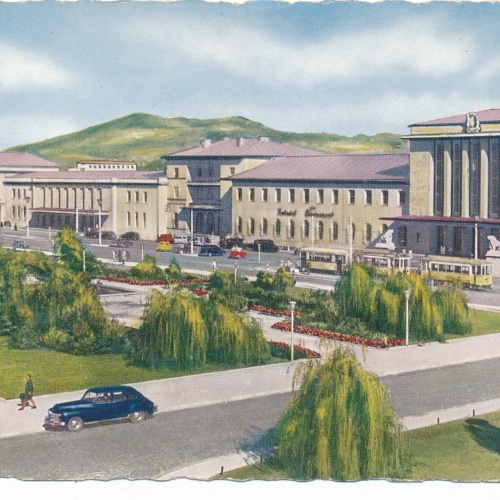 AK aus Linz Bahnhof Oberösterreich Ansichtskarte (9841)