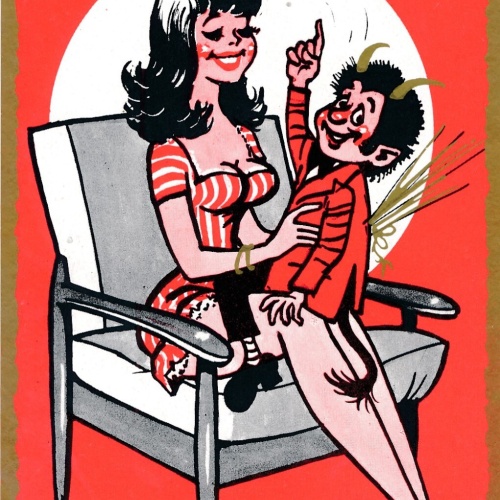 AK, Gruß vom Krampus, Ein Krampus hat dieser Erden auch Furcht und  (S2347)