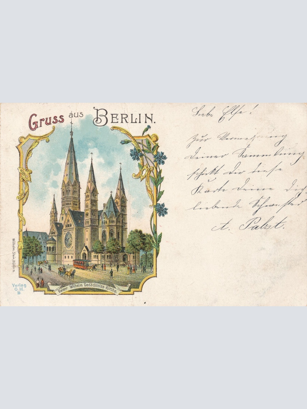 Litho - Karte gruss aus Berlin Ansichtskarte (9343)