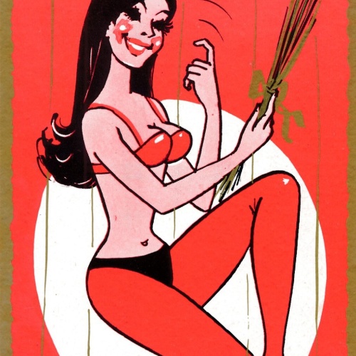 AK, Gruß vom Krampus, Allerhand hört man von dir das Kostet Strafe (S2348)