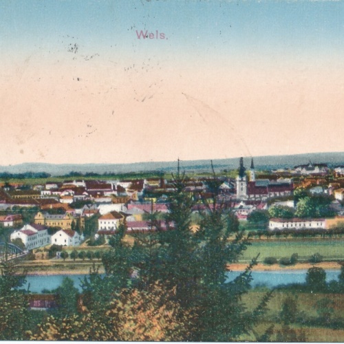 AK aus Wels Straßenansicht Oberösterreich Ansichtskarte (9275)