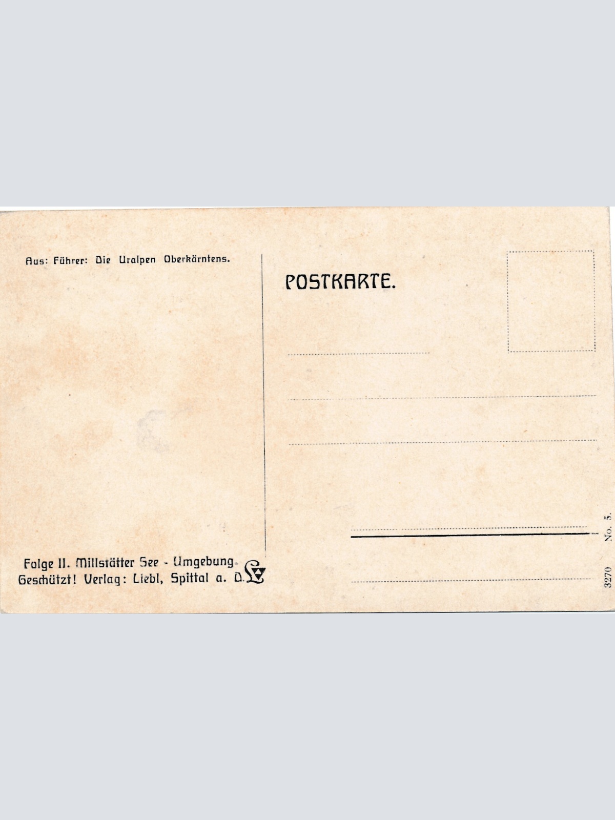 AK aus Obermillstatt Kärnten Ansichtskarte (9866)