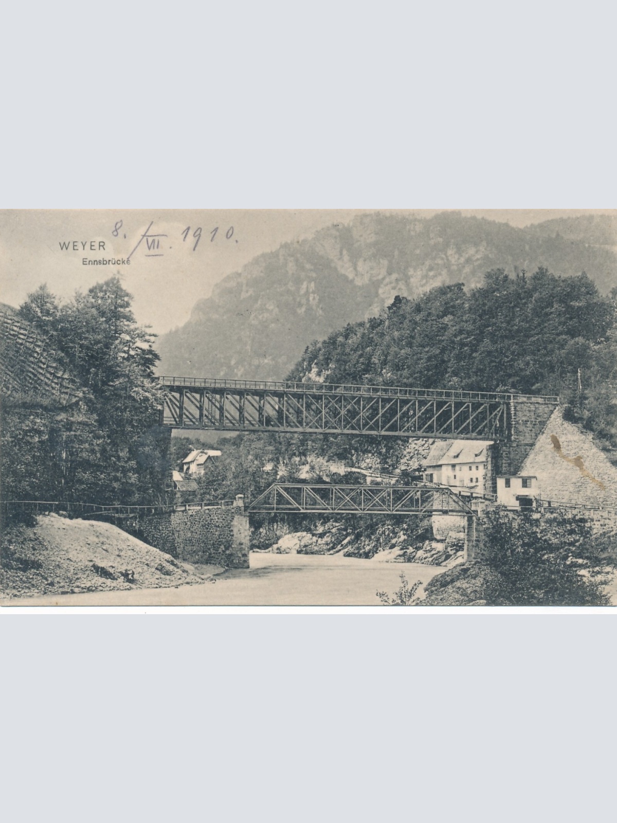 AK aus Weyer mit Ennsbrücke Oberösterreich Ansichtskarte (9273)