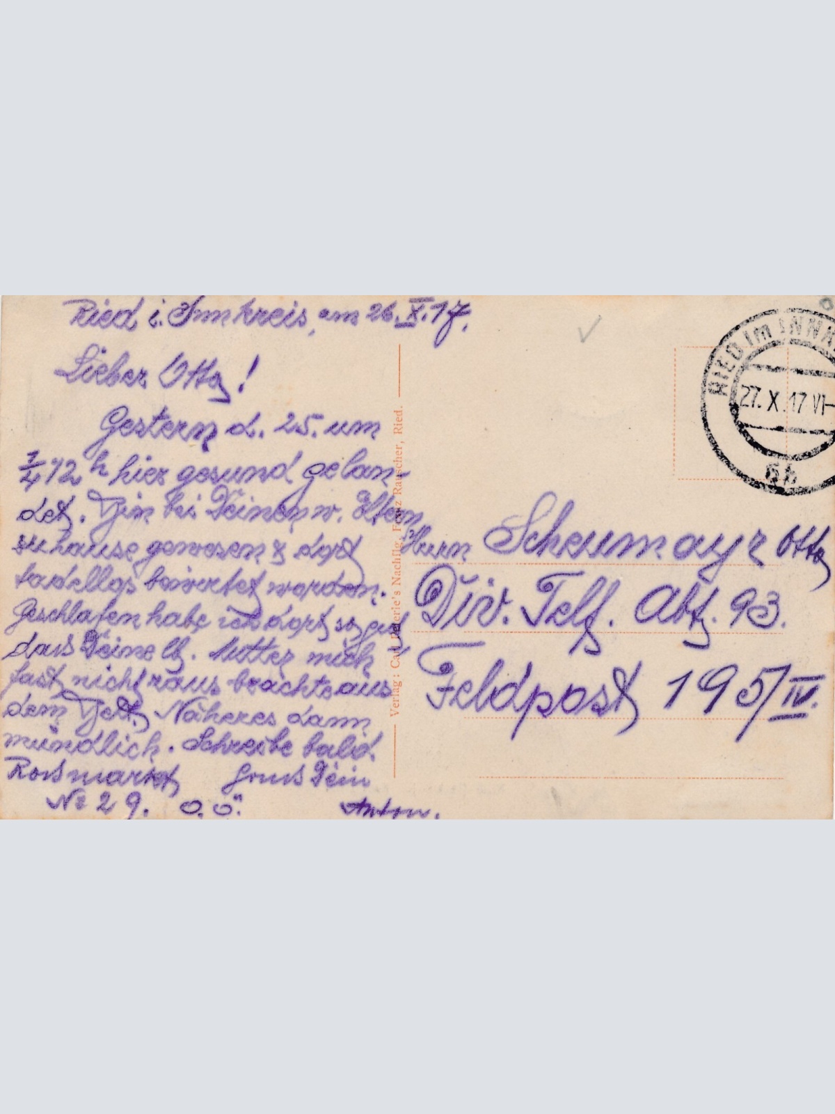 AK aus Ried im Innkreis Hauptplatz Oberösterreich Ansichtskarte (9301)