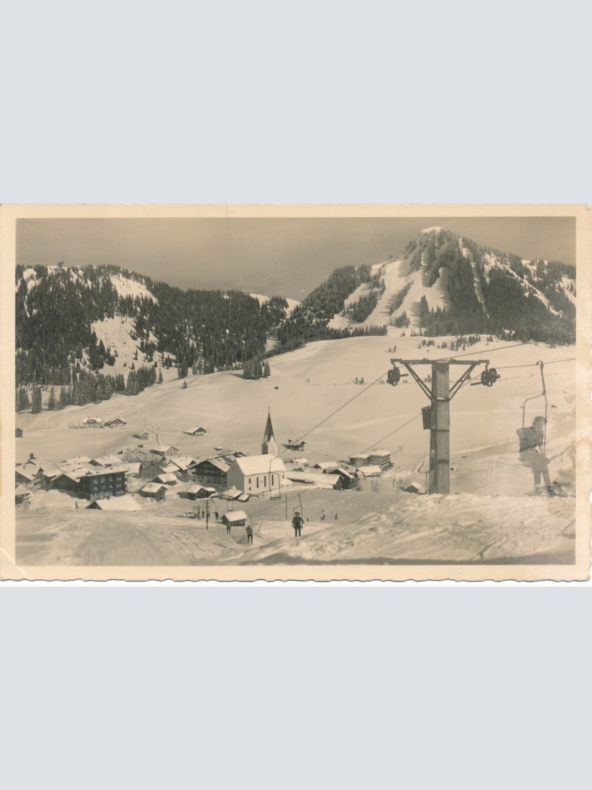 AK aus Berwang mit Skilift Tirol Ansichtskarte (9717)