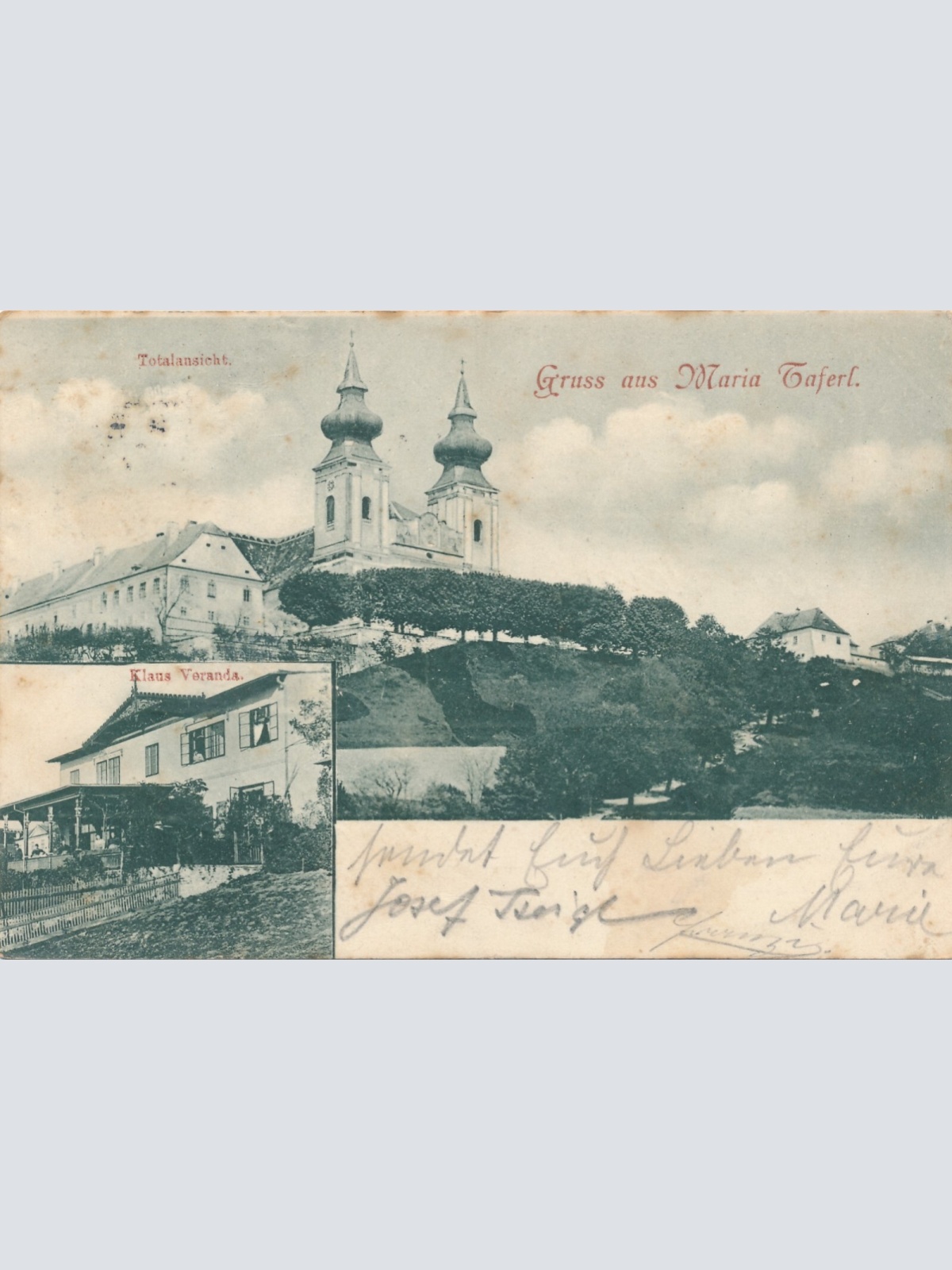 AK gruss aus Maria Taferl Klaus Verdans Niederösterreich Ansichtskarte (8422)
