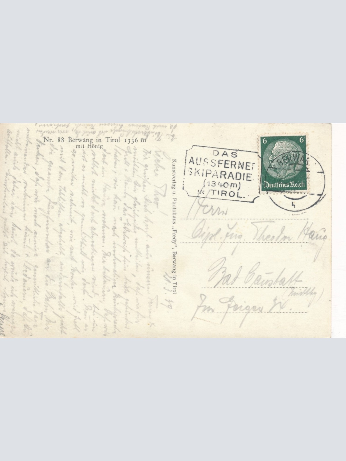 AK aus Berwang Tirol Ansichtskarte (9902)