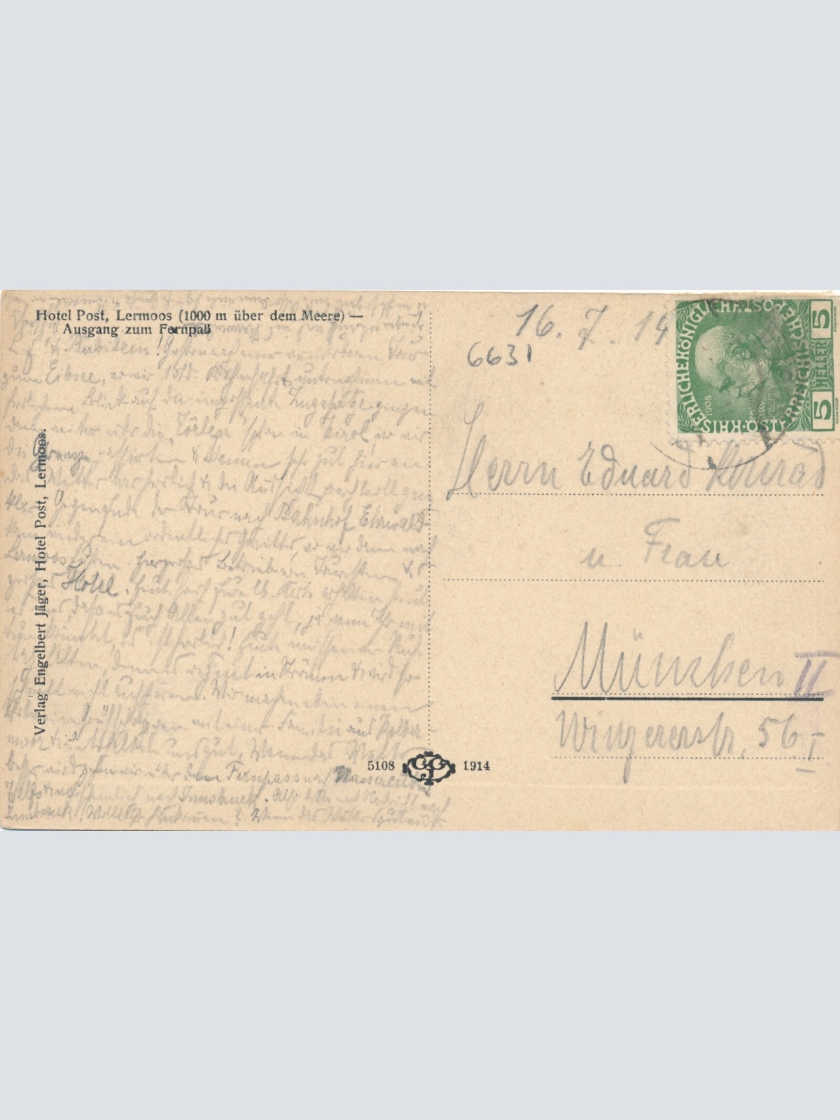 AK aus Lermoos Tirol Ansichtskarte (9911)