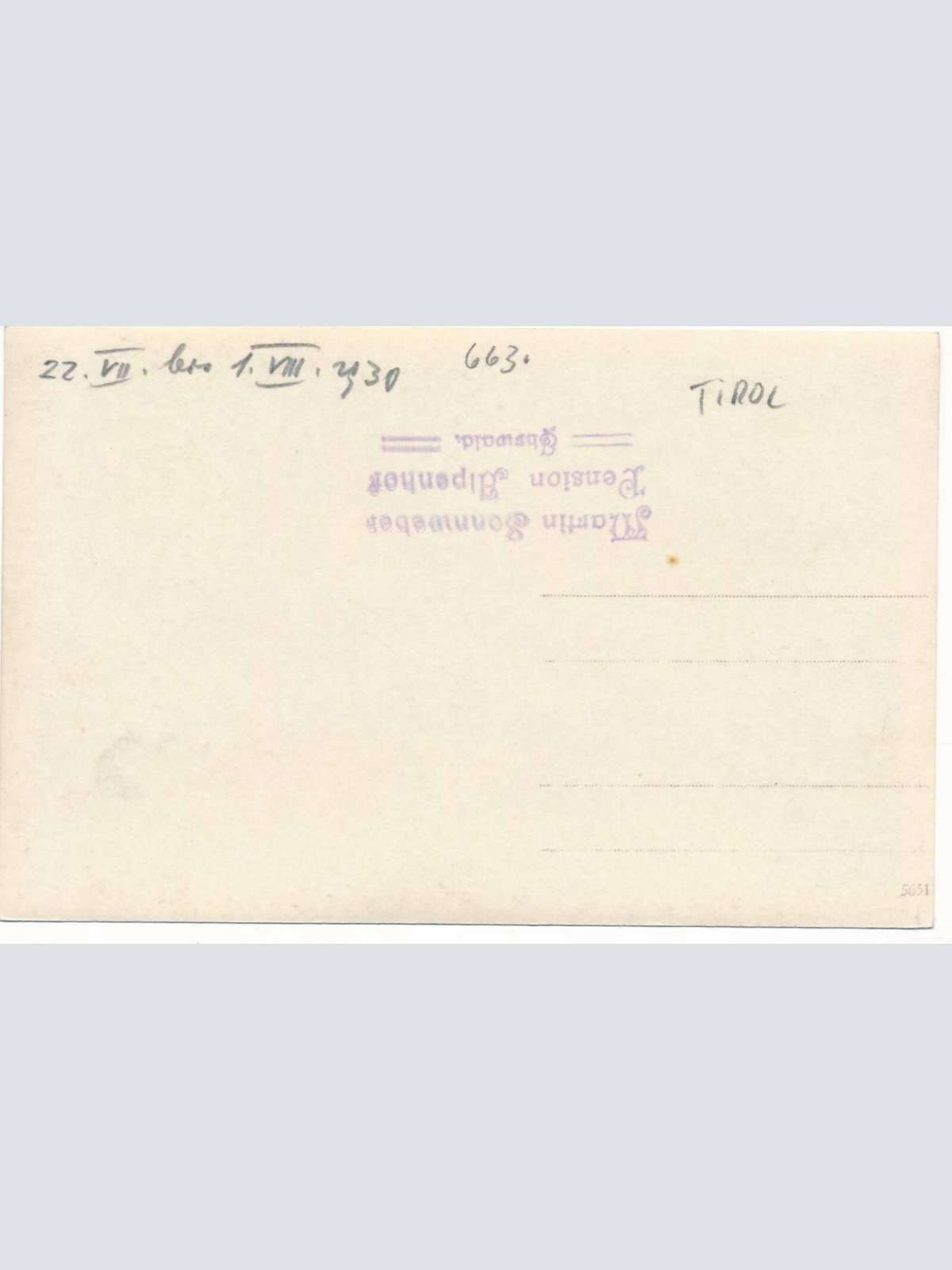 AK aus Ehrwald mit Pension Alpenhof Tirol Ansichtskarte (9928)