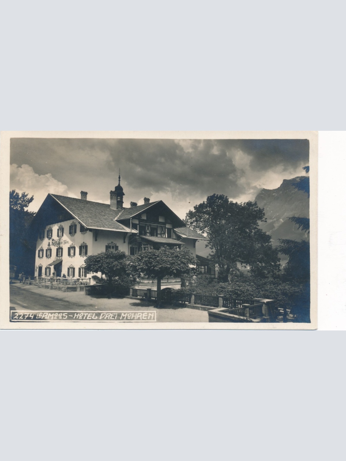 AK aus Lermoos mit Hotel drei Mohren Tirol Ansichtskarte (9915)