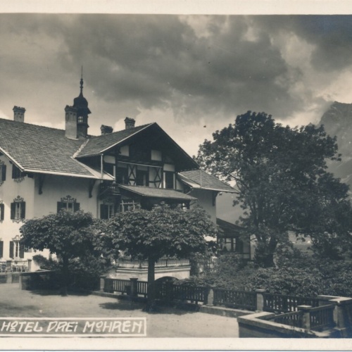 AK aus Lermoos mit Hotel drei Mohren Tirol Ansichtskarte (9915)