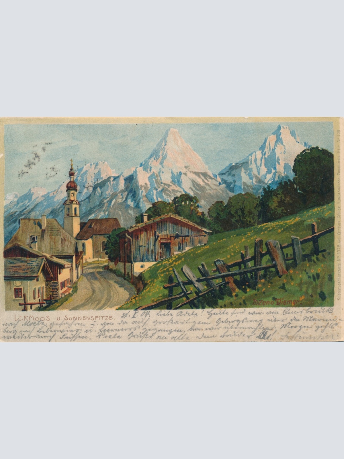 AK aus Lermoos Sonnenspitze Tirol Ansichtskarte (9916)