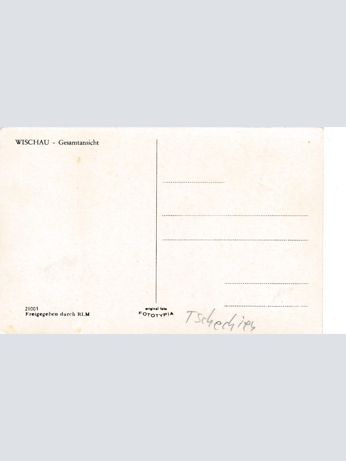 AK aus Wischau Tschechoslowakei Ansichtskarte (9668)