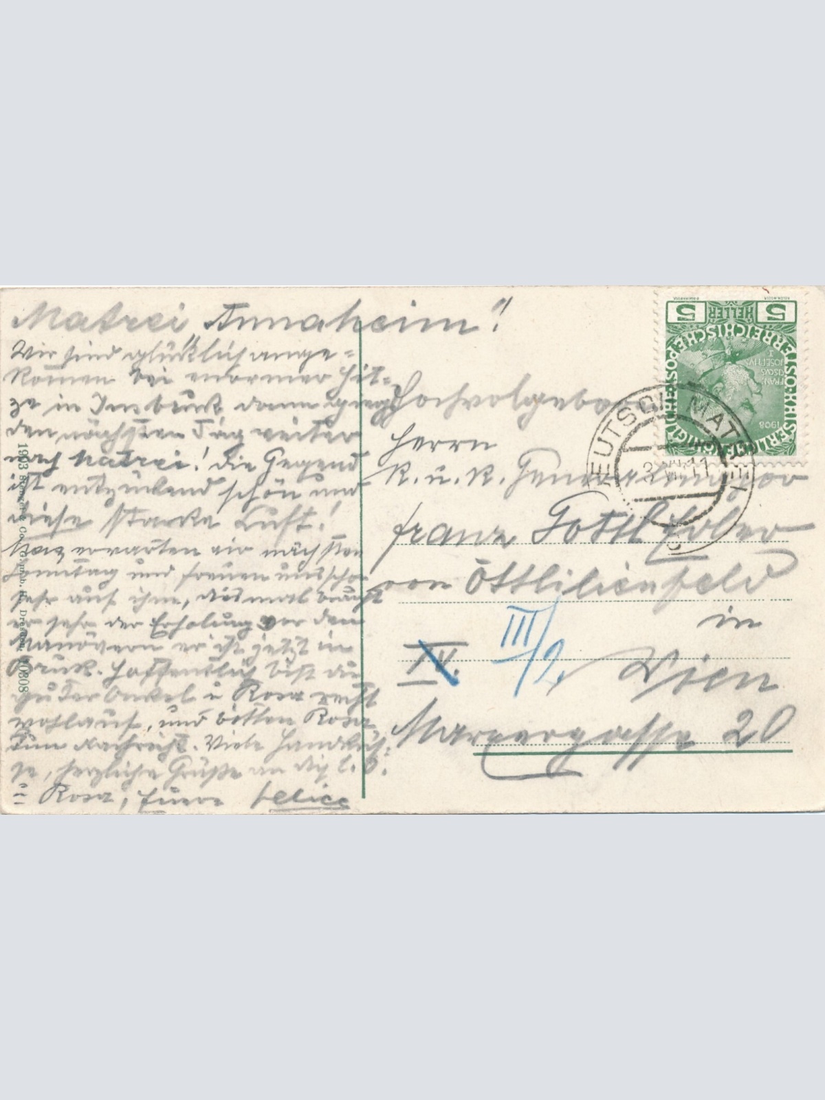 AK aus Matrei am Brenner mit Pension Kraft Tirol Ansichtskarte (9706)