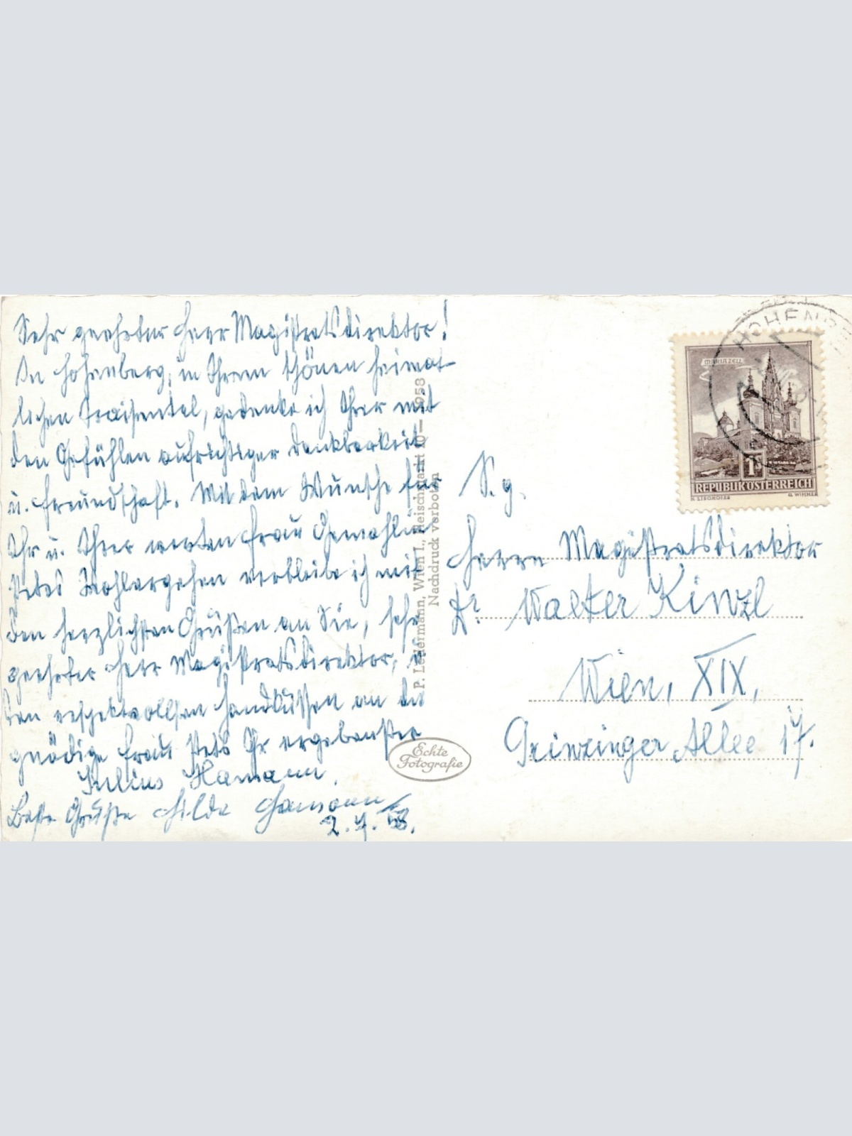 AK aus Hohenberg Niederösterreich Ansichtskarte (10310)