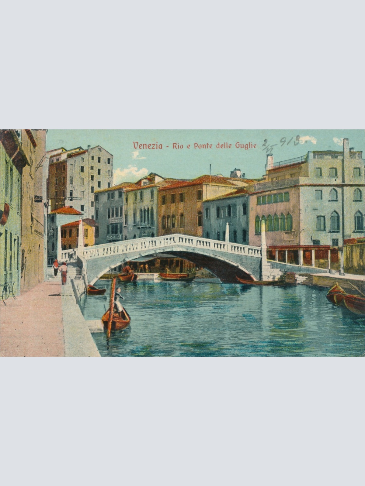 AK aus Venezia rio e ponte delle Guglie Italien Ansichtskarte (9639)