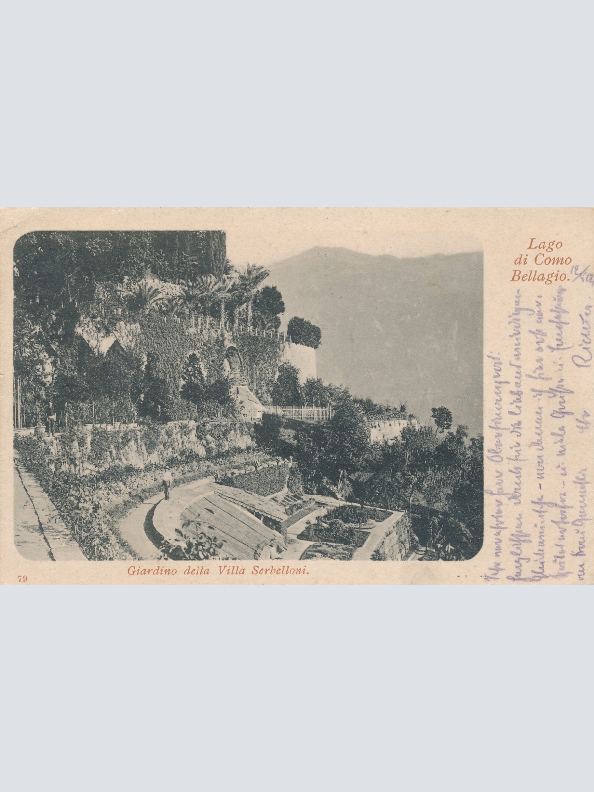 AK aus Lago di Como Bellagio Italien Ansichtskarte (9648)