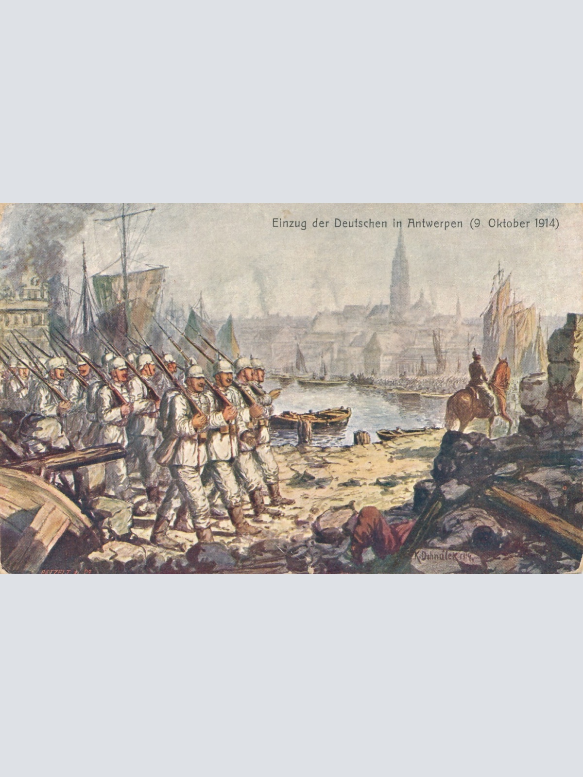 AK einzug der Deutschen in Antwerpen 9. Okt. 1914 (10219)