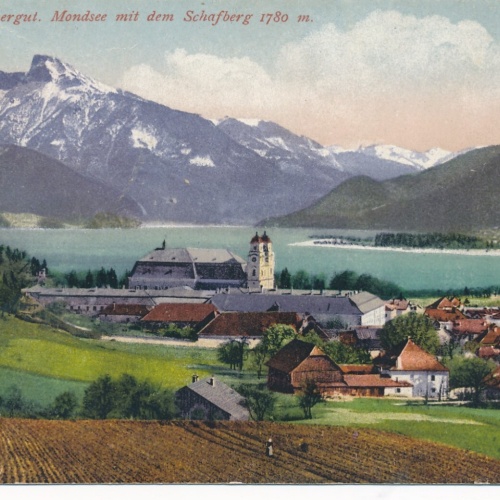 AK aus Mondsee mit Schafberg Oberösterreich Ansichtskarte (9636)