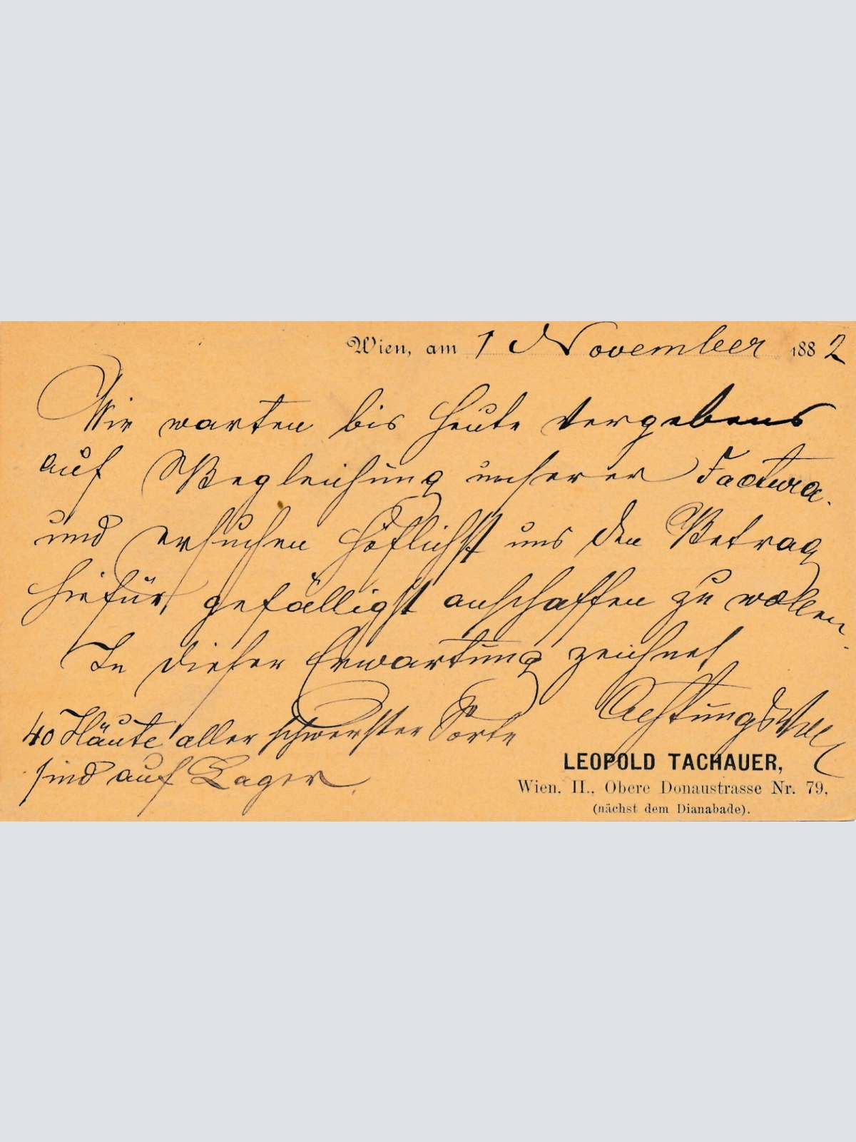 2 Kreuzer - Ganzsachen - Karte 1882 aus Wien (10193)