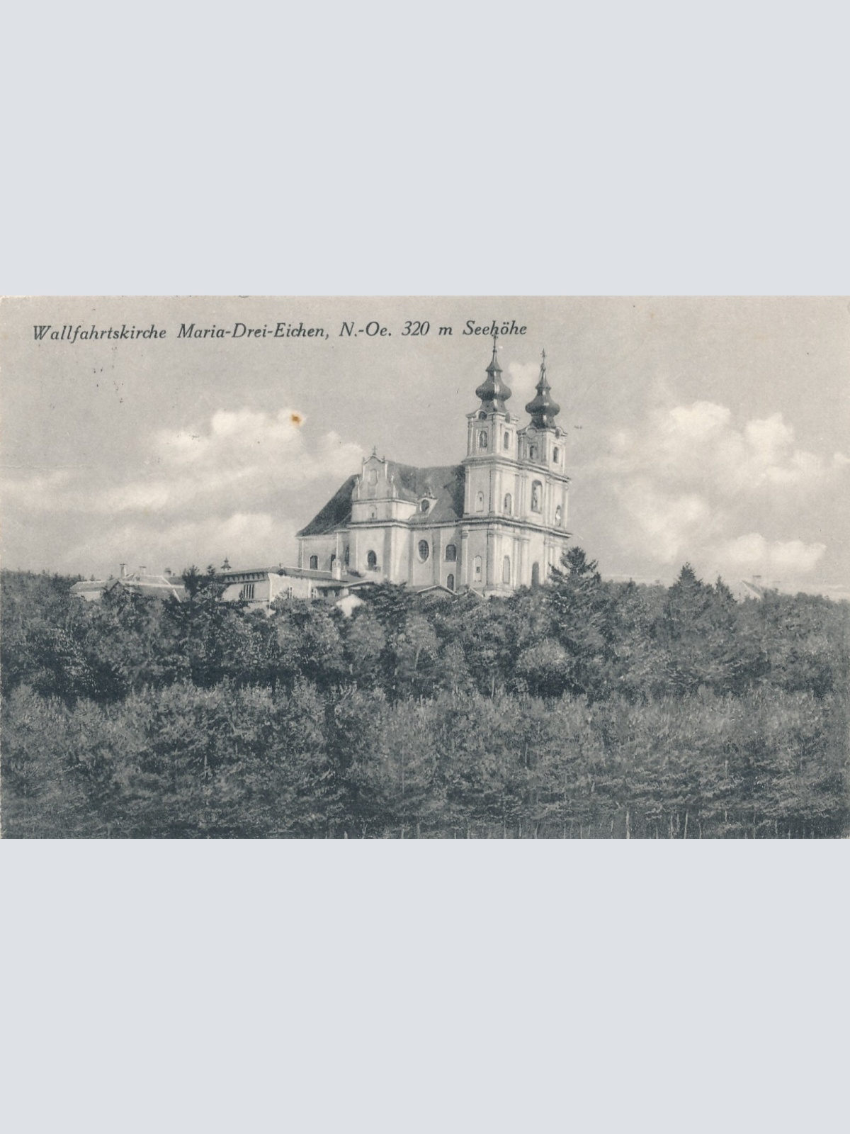 AK aus Maria drei Eichen mit Kirche Niederösterreich Ansichtskarte (10312)