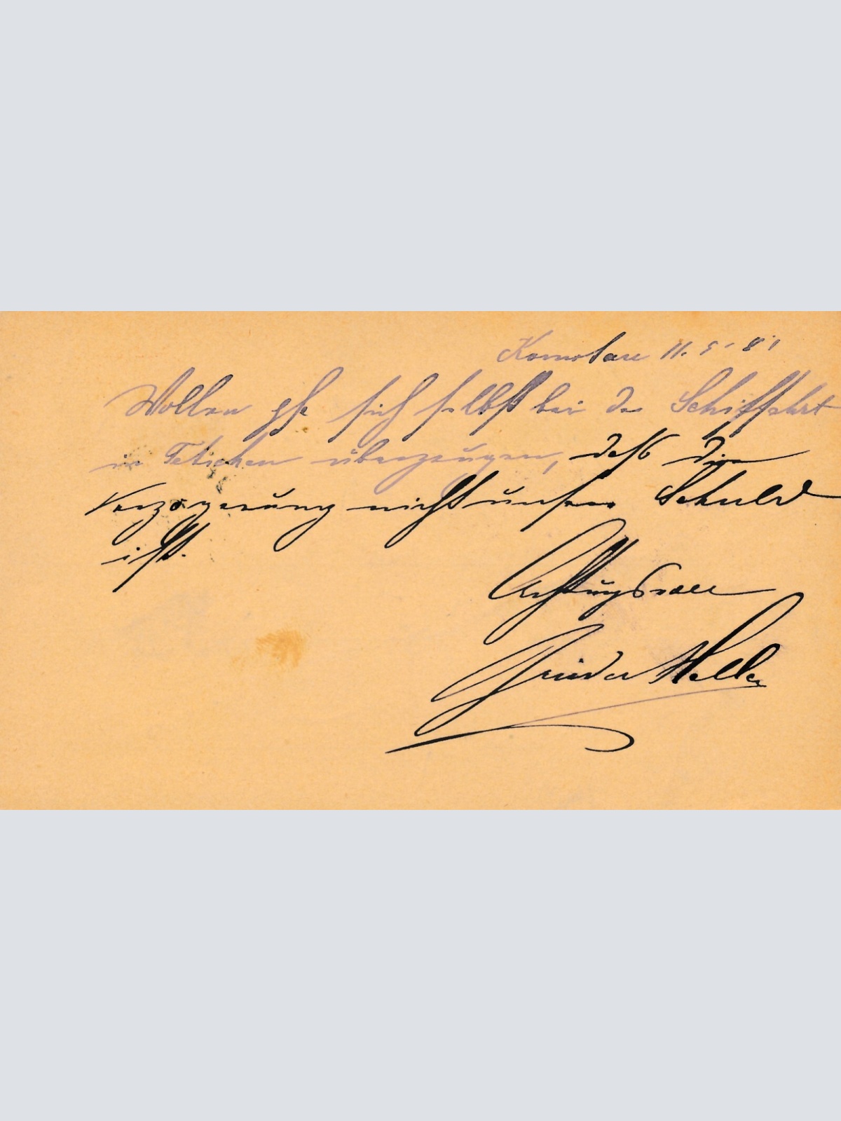 2 Kreuzer - Ganzsachen - Karte 1881 aus Komotau (10059)