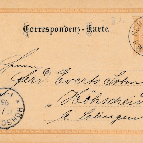 2 Kreuzer - Ganzsachen - Karte 1895 aus Schönau bei Schluckenau (10146)