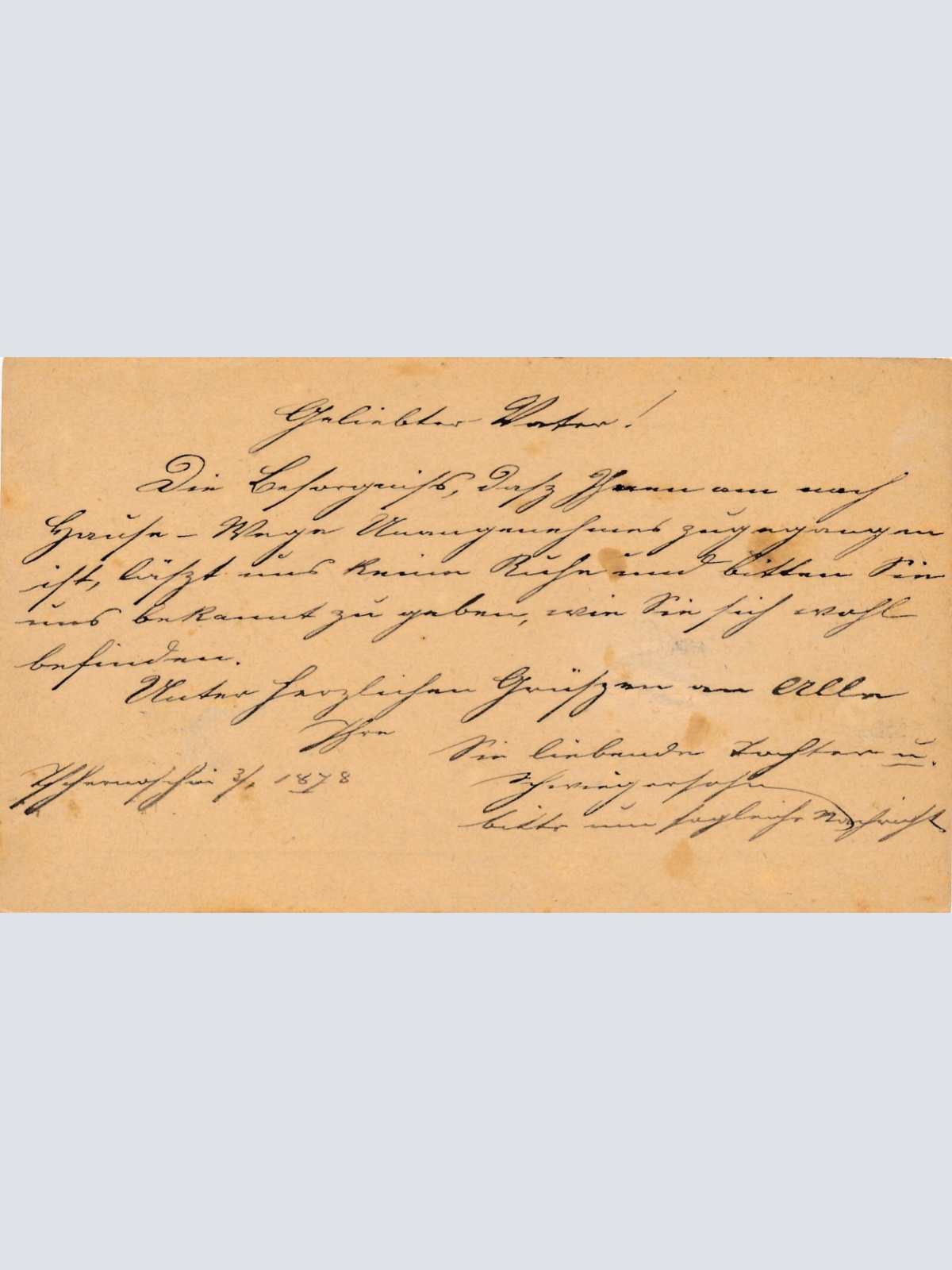 2 Kreuzer - Ganzsachen - Karte 1878 aus Czernowitz (10162)