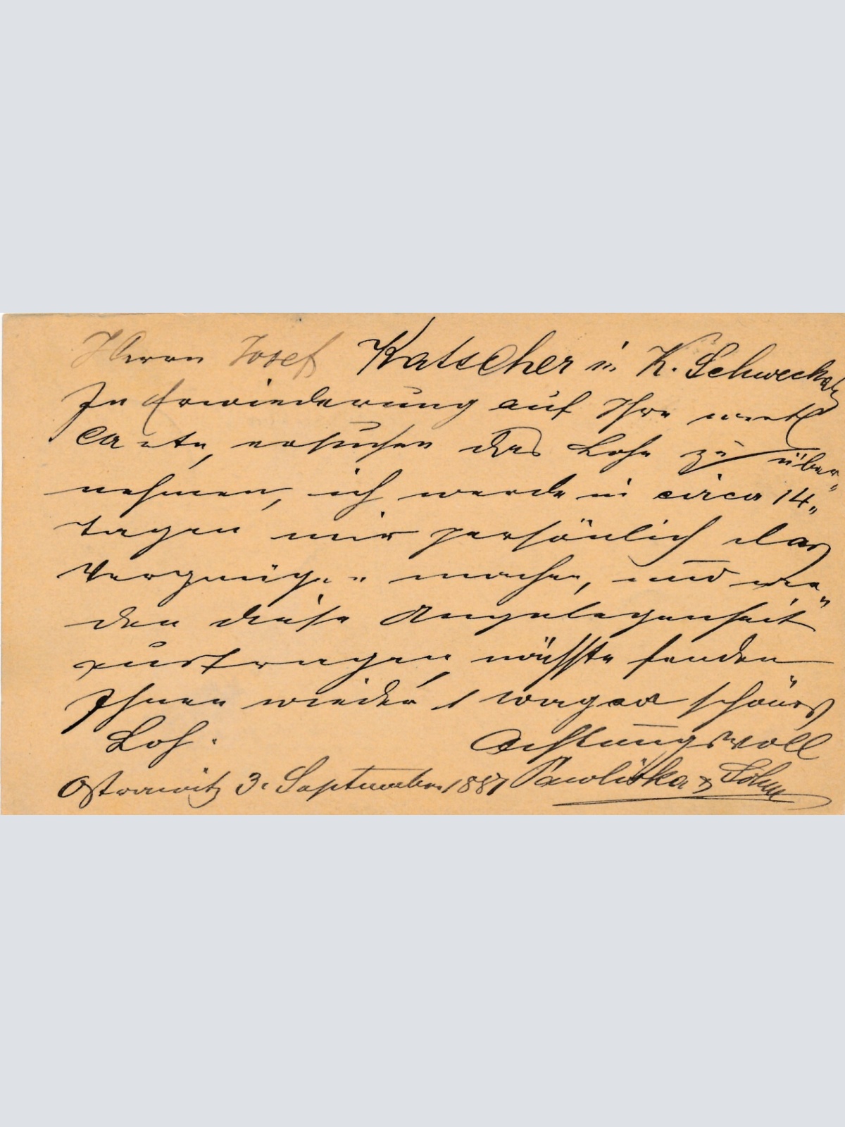 2 Kreuzer - Ganzsachen - Karte 1881 aus Friedland (10159)