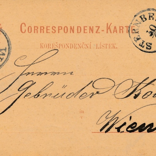 2 Kreuzer - Ganzsachen - Karte 1889 aus Sternberg (10153)