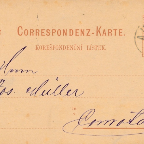 2 Kreuzer - Ganzsachen - Karte 1877 aus Aussig (10155)