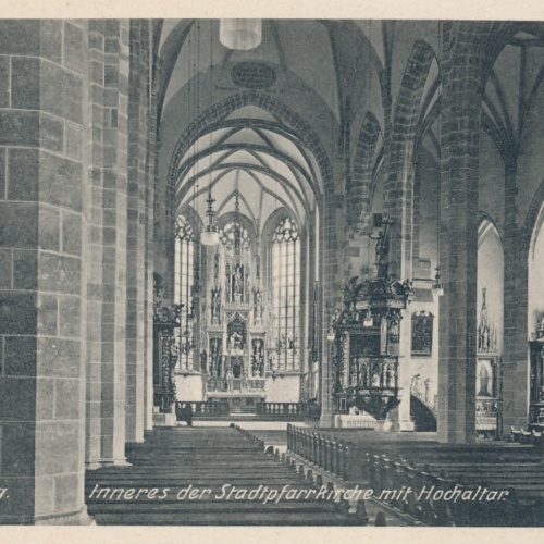 AK aus Eferding Kircheninneres Oberösterreich Ansichtskarte (10577)