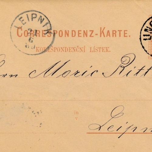 2 Kreuzer - Ganzsachen - Karte 1880 aus Ling Brod (10103)