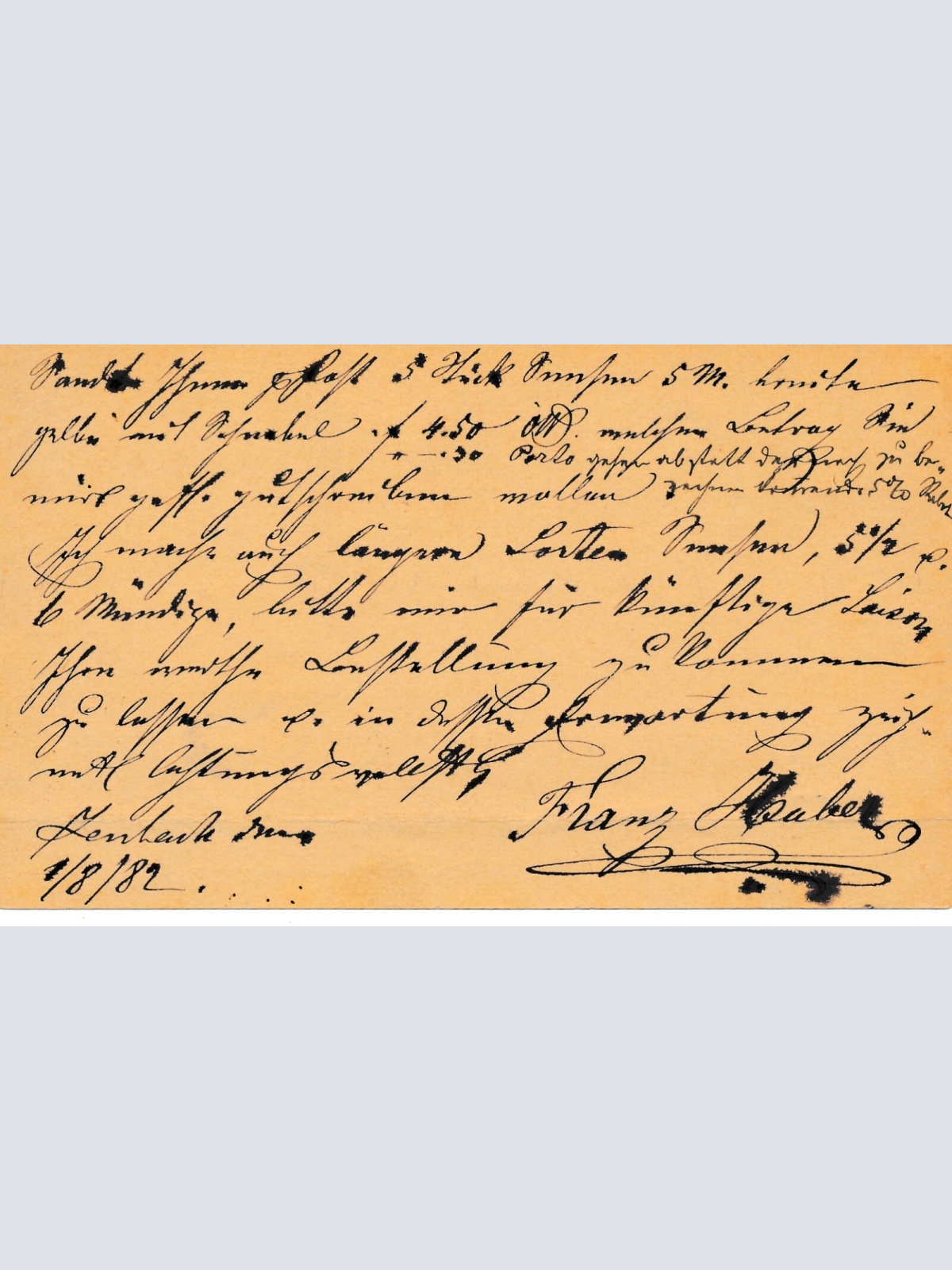 2 Kreuzer - Ganzsachen - Karte 1882 aus Jenbach (10062)