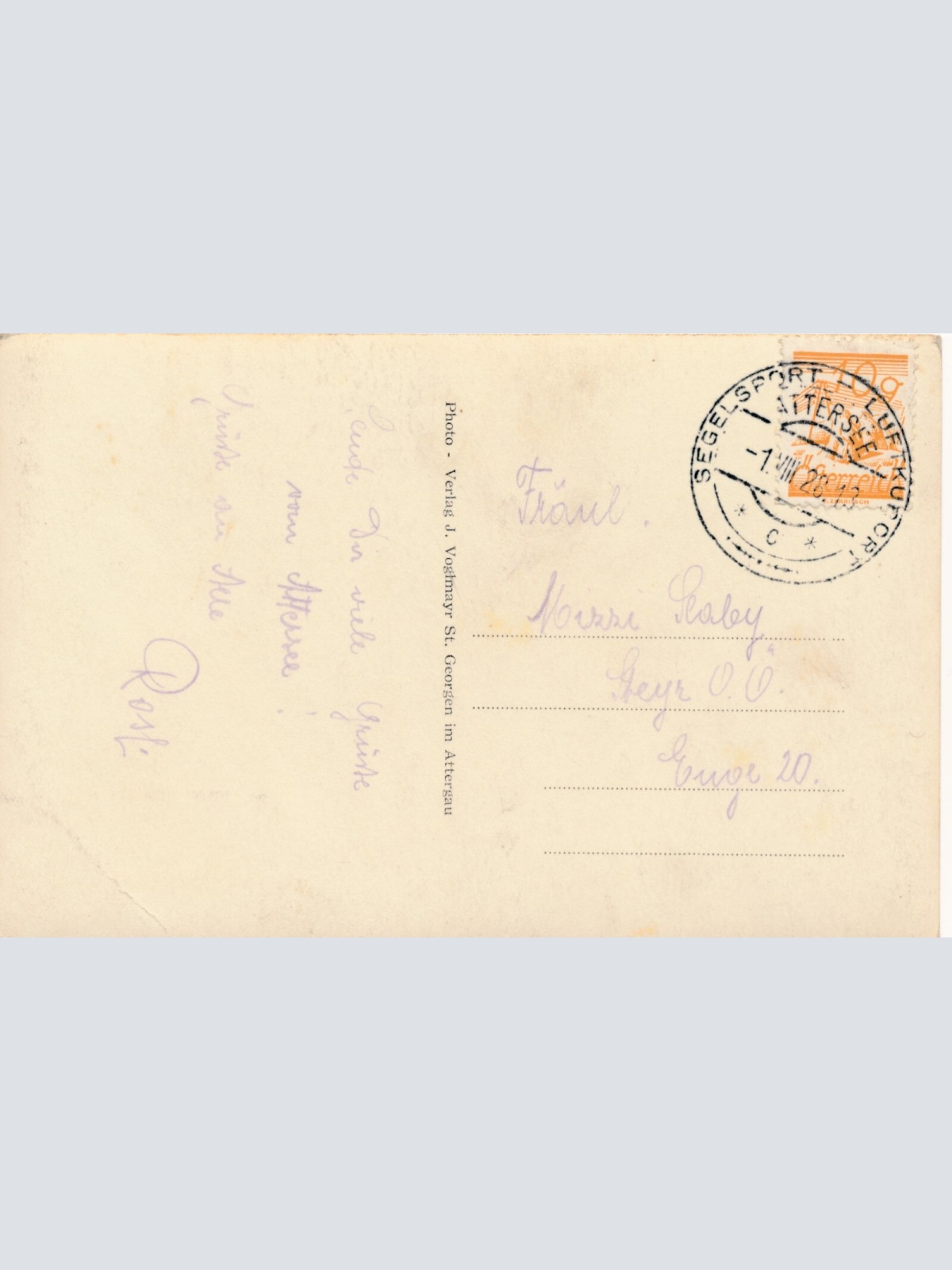 AK aus Attersee Oberösterreich Ansichtskarte (10602)