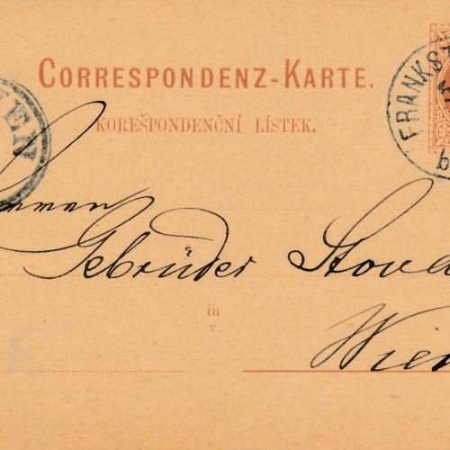 2 Kreuzer - Ganzsachen - Karte 1878 aus Frankstadt (10066)