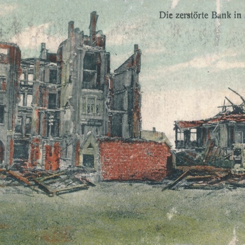 AK aus Mitau mit Zerstörter Bank Lattland (9116)