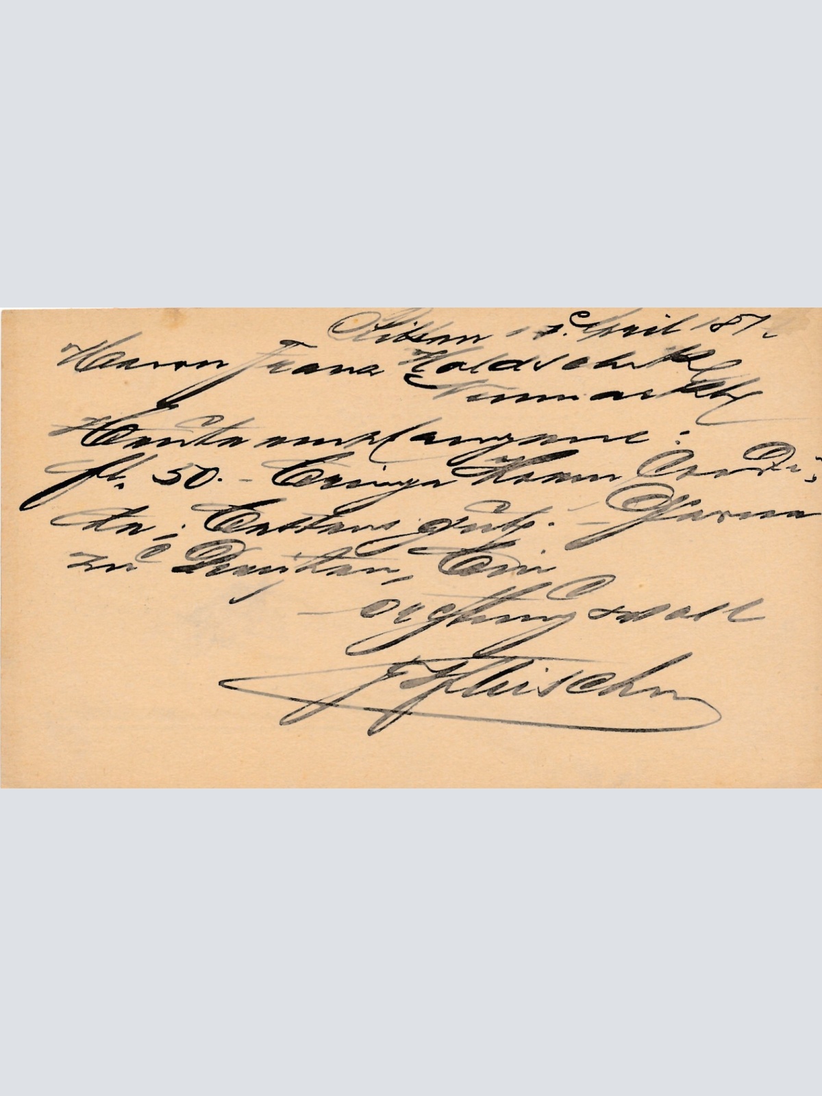 2 Kreuzer - Ganzsachen - Karte 1877 aus Pilsen - Pilzen (10113)